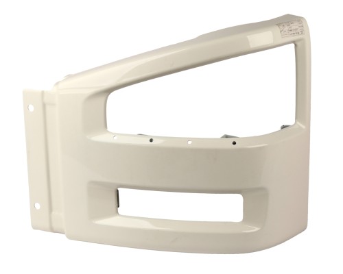 Бампер FAW J6, 4180, 4250 передний левая часть (белый) OE