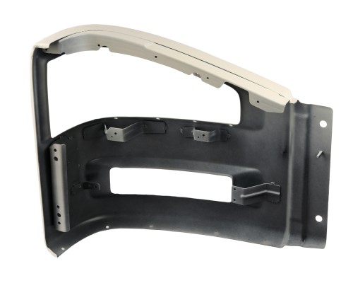 Бампер FAW J6, 4180, 4250 передний левая часть (белый) OE