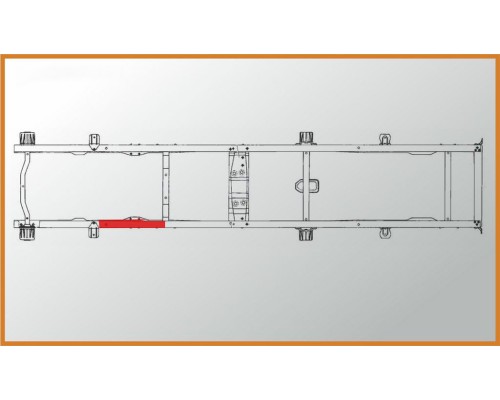 Усилитель ГАЗ-3302 №2 рамы под кабину левый L=1200мм толщина 4мм АЗГ