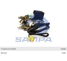 Замок двери КАМАЗ-5490 MERCEDES передней правой SAMPA