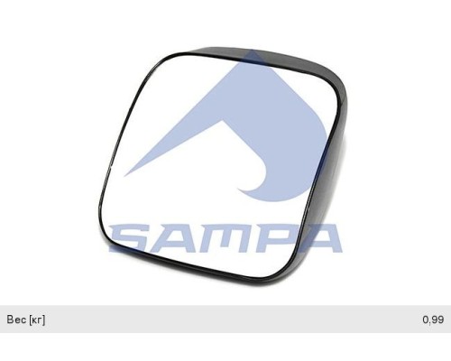 Зеркало боковое КАМАЗ-5490 MERCEDES Atego, Axor левое/правое дополнительное с подогревом SAMPA