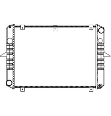 Радиатор ГАЗ-3302 алюминиевый 2-х рядный С/О LUZAR
