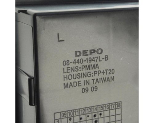 Фонарь задний MERCEDES левый (465х130мм) АМР разъем сзади DEPO