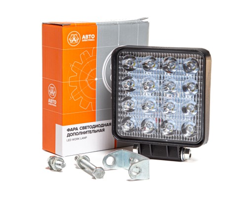 Фара рабочего света квадратная 110х140х42 48Вт 16 светодиодов направленный свет AVTOELECTRICA