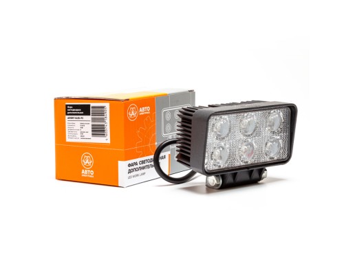 Фара рабочего света прямоугольная 110х81х52 18Вт 6 светодиодов рассеянный свет AVTOELECTRICA