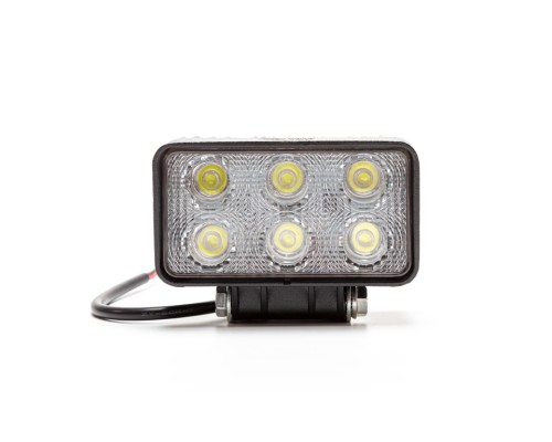 Фара рабочего света прямоугольная 110х81х52 18Вт 6 светодиодов рассеянный свет AVTOELECTRICA