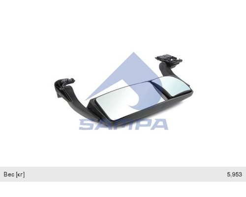 Зеркало боковое MAN TGX, TGS левое электрическое с подогревом SAMPA