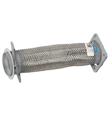 Металлорукав КАМАЗ-ЕВРО в сборе в оплетке d=80мм L=376мм (нержавеющая сталь 304) (фланец 6мм) ГС