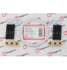 Прокладка КАМАЗ-ЕВРО металлорукава трубы глушителя комплект (прокл., шпильки, шайбы, гайки) КВАДРАТИС