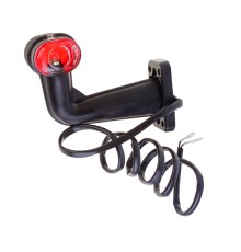 Фонарь габаритный правый 24V ("рожок",  красный/белый,  колодка AMP) РУДЕНСК