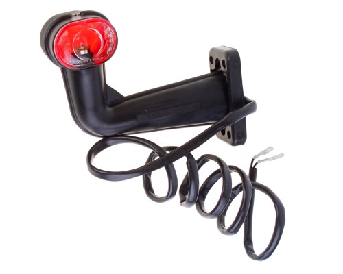 Фонарь габаритный правый 24V ("рожок",  красный/белый,  колодка AMP) РУДЕНСК