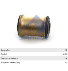 Сайлентблок MAN F90, F2000, TGL, TGM, TGA, TGS, TGX замка кабины, низ (14x30/37x48) SAMPA