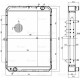 Радиатор КАМАЗ-6520, 43118, 43502, 5360, 5460, 6350, 6460, 6522, 65225 алюминиевый 3-х рядный LUZAR