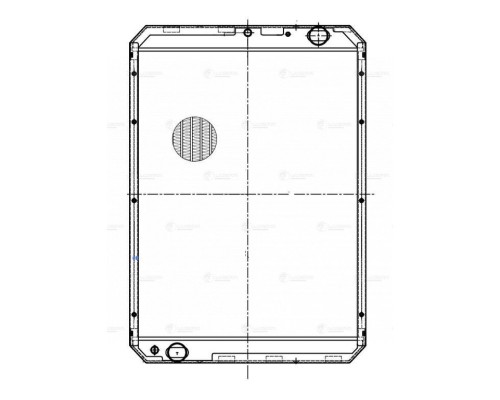 Радиатор КАМАЗ-6520, 43118, 43502, 5360, 5460, 6350, 6460, 6522, 65225 алюминиевый 3-х рядный LUZAR
