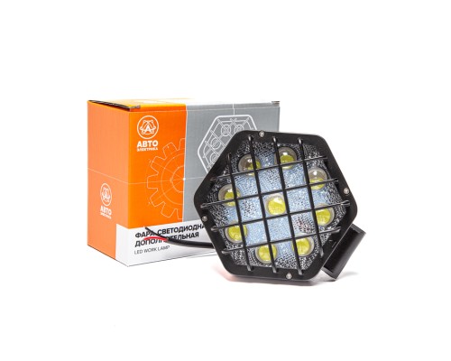 Фара рабочего света шестиуг. 110х140х55мм 27Вт 9 светодиодов направ. свет линзованная AVTOELECTRICA