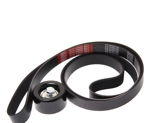 Ролик ГАЗель Next дв.CUMMINS ISF 2.8 ЕВРО-4, 5 натяжителя ремня с ремнем 8РК2166 комплект PRAVT