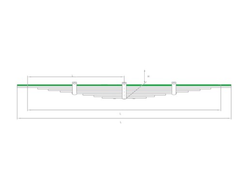 Лист рессоры УРАЛ-55571Х Next задней №1, 2 L=1550мм НПФ РЕССОРА