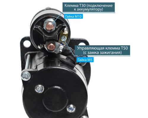 Стартер МТЗ-3022, МАЗ, АМКОДОР, VOLVO, MAN дв.DEUTZ BF4M, BF6M 24В z=9 4.0кВт ISKRAMOTOR