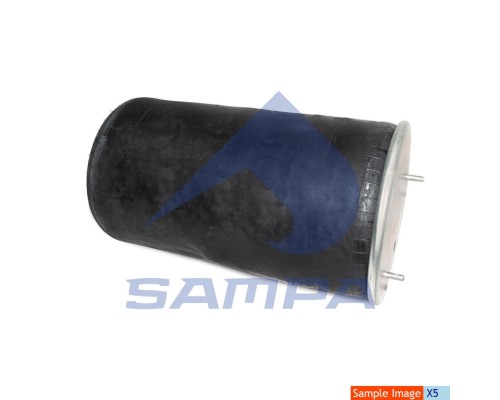 Пневморессора BPW (без стакана, 2 шп. M12 смещены, 1 отв.штуц. M22х1.5мм) SAMPA