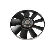 Вентилятор КАМАЗ-ЕВРО 654мм с вязкостной муфтой и обечайкой в сборе (дв.740.30, 31, CUMMINS) ТЕХНОТРОН