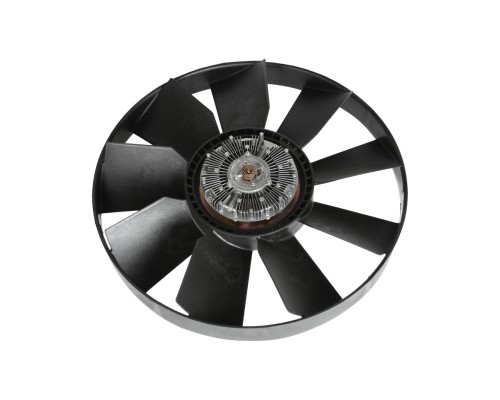 Вентилятор КАМАЗ-ЕВРО 654мм с вязкостной муфтой и обечайкой в сборе (дв.740.30, 31, CUMMINS) ТЕХНОТРОН