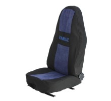 Авточехлы КАМАЗ (1 высокий, 2 низких) жаккард черно-синие комплект АВТОРЕАЛ