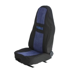 Авточехлы КАМАЗ (1 высокий, 2 низких) жаккард черно-синие комплект АВТОРЕАЛ