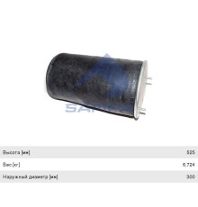 Пневморессора BPW (без стакана, 2 шп. M12 смещены, 1 отв.штуц. M22х1.5мм) SAMPA