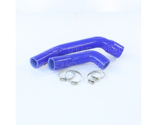 Патрубок ГАЗ-3302 дв.CUMMINS после 2012 г. радиатора комплект 2шт. синий силикон PRAVT