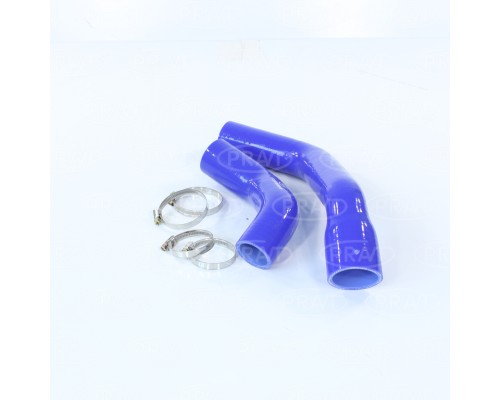 Патрубок ГАЗ-3302 дв.CUMMINS после 2012 г. радиатора комплект 2шт. синий силикон PRAVT