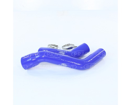 Патрубок ГАЗ-3302 дв.CUMMINS после 2012 г. радиатора комплект 2шт. синий силикон PRAVT