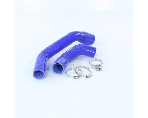 Патрубок ГАЗ-3302 дв.CUMMINS после 2012 г. радиатора комплект 2шт. синий силикон PRAVT