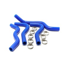 Патрубок ГАЗ-3302 дв.ЗМЗ-406 отопителя комплект 4шт. синий силикон PRAVT