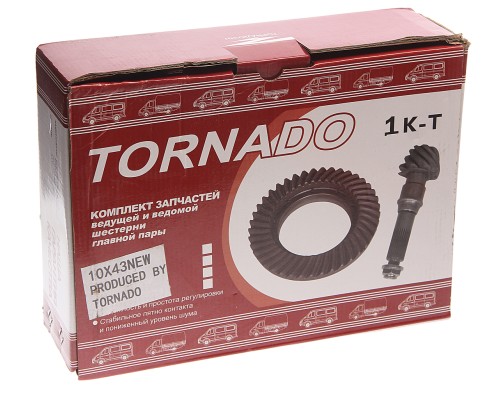 Пара главная ГАЗ-3302 Бизнес 43х10зуб.ТОРНАДО-НН