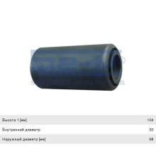 Сайлентблок SAF полурессоры (30х68х104) металл-резина-металл SE-M