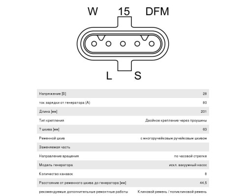Генератор RENAULT Magnum дв.DXI VOLVO FH, FM (28V 80A) BOSCH