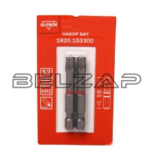 Бита TORX Т40х50мм 1/4" ударная 2шт., 1820.15330, ELITECH
