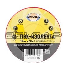 Изолента ПВХ красная 15x0.13мм 20м, 305-057, AVIORA
