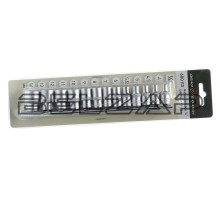 Набор головок торцевых 1/4" 04-14мм 6-ти гранных на планке, 600113, ДЕЛО ТЕХНИКИ