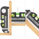 Уровень лазерный 190мм 3 глазка, LEVEL PR03, FIXIT