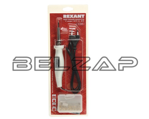 Паяльник 20-50Вт/220В выжигатель по дереву (21 насадка) REXANT
