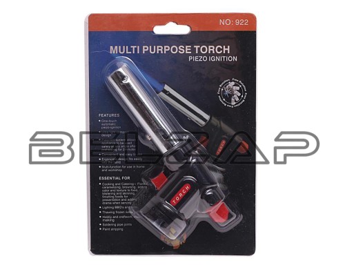 Горелка газовая под цанговый баллон с пьезоподжигом, 504C, TORCH