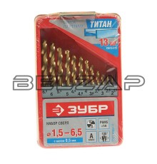 Набор сверл по металлу 1.5-6.5мм HSS (13шт.) ЗУБР