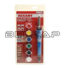 Паяльник 30Вт/220В выжигатель по дереву (6 насадок,краски) REXANT