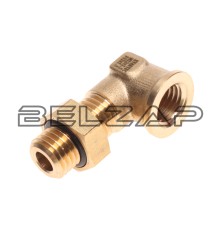 Соединитель трубки ПВХ,полиамид М12x1.5 F12x1.5 угловой латунь, INF.11.M12F12L, STARTEC