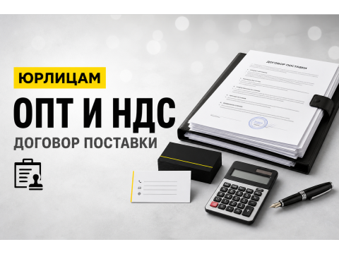 Условия для юридических лиц: опт, НДС и договор поставки