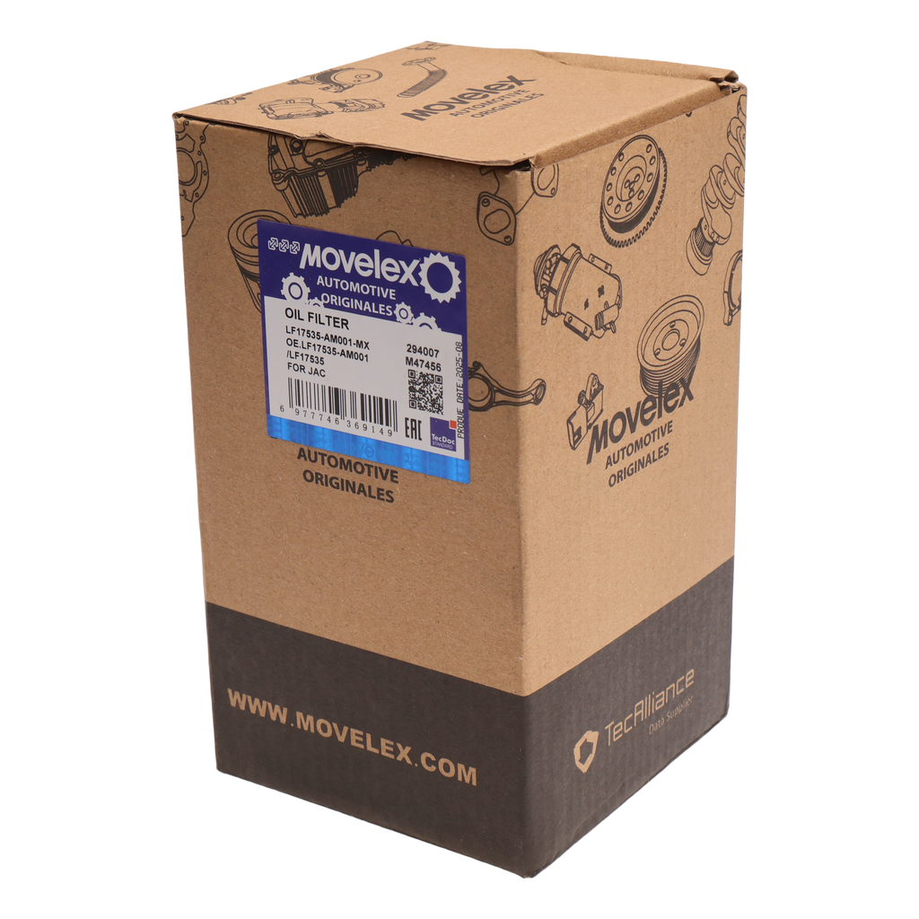 Фильтр масляный JAC N75, N80, N120 КАМАЗ Компас-9/12 (ISF 3.8) MOVELEX