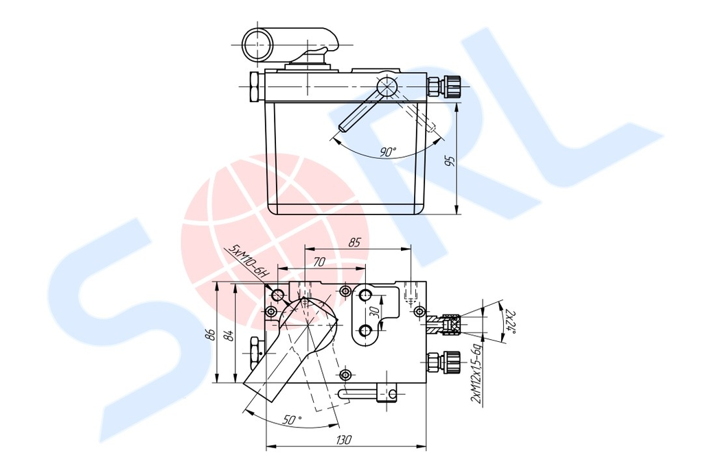 Насос механизма опрокидывания кабины МАЗ SORL