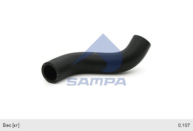 Патрубок КАМАЗ-5490 MERCEDES радиатора SAMPA